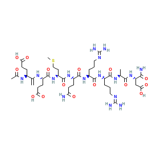 Estructura molecular Acetyl Octapeptide-3 (SNAP-8) CAS 868844-74-0