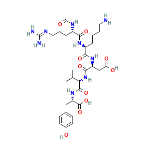 Estructura molecular Acetil Pentapéptido-1 CAS 97530-32-0
