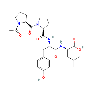 Estructura molecular Acetil Tetrapéptido-11 Syniorage CAS 928006-88-6