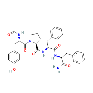 Estructura molecular Acetil Tetrapéptido-15 (Skinasensyl) CAS 928007-64-1