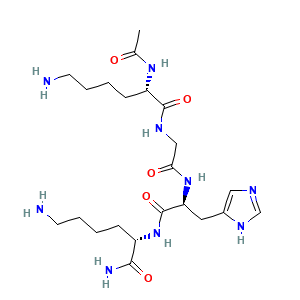 Estructura molecular Acetil Tetrapéptido-3 Folixyl CAS 827306-88-7