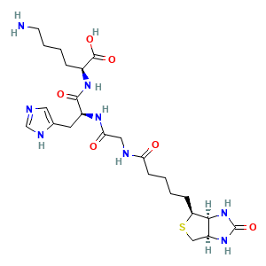 Estructura molecular Biotinoil Tripéptido-1 CAS 299157-54-3