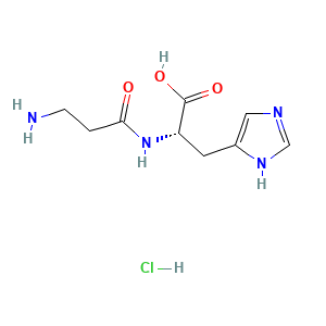 Carnosina HCl estructura molecular CAS 5852-99-3