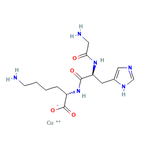 GHK-Cu Copper Tripeptide-1 HCl estructura molecular CAS 89030-95-5