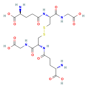 Estructura molecular Glutatión Oxidado GSSG CAS 27025-41-8