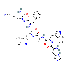 Estructura molecular Hexapéptido-2 (Melanostatine 2) CAS 87616-84-0