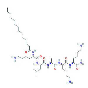 Estructura molecular Miristoil Pentapéptido-17 CAS 959610-30-1