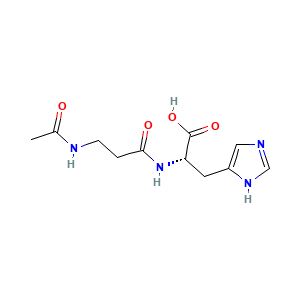 Estructura molecular N-Acetil Carnosina CAS 56353-15-2