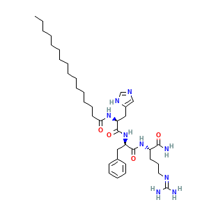 Estructura molecular Palmitoyl Tripeptide-8 (Neuroskin) CAS 936544-53-5
