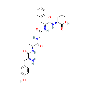 Estructura molecular Pentapéptido-18 Leuphasyl CAS 64963-01-5