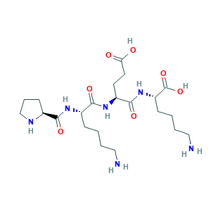 Estructura molecular Tetrapéptido-30 (PKEK) CAS 1036207-61-0