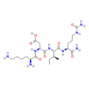 Estructura molecular Tripéptido-10 Citrulina Decorinyl CAS 960531-53-7